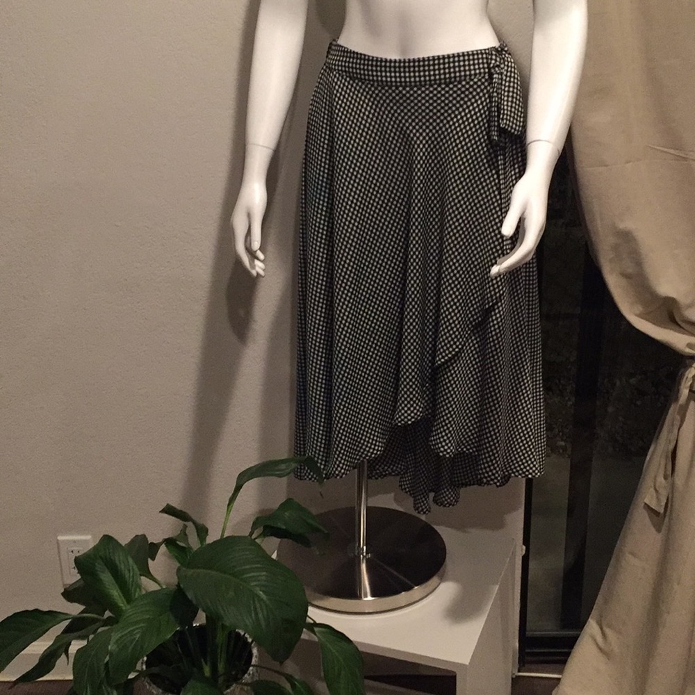 Elle Gingham print Hi/Lo Skirt